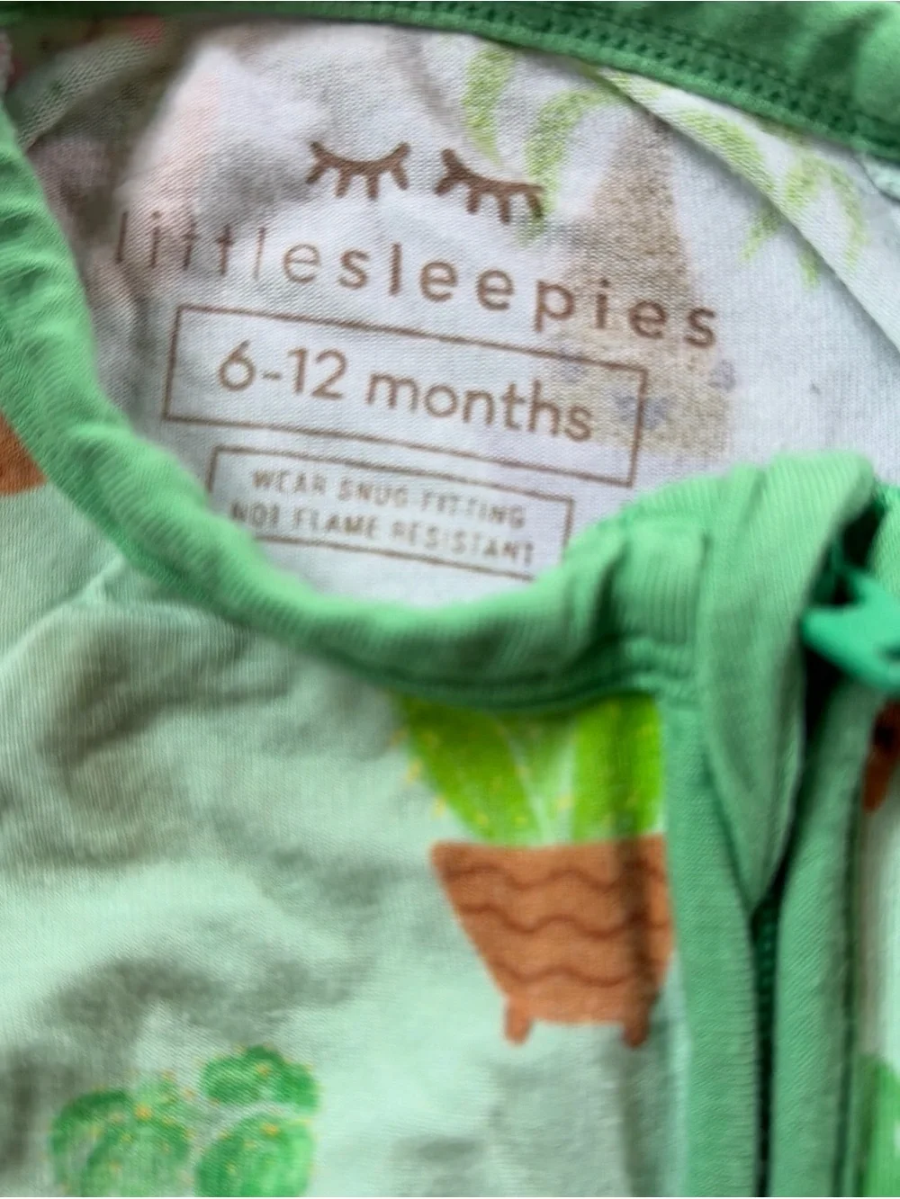 Little Sleepies Shorty Zippy Bundle Unisex Ocean Caterpillar Succulents 6-12 Mo